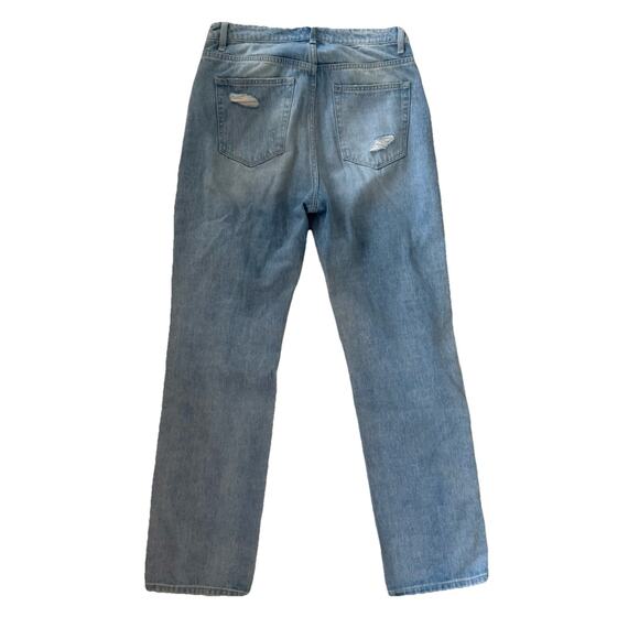 VERVET High Rise Busted Knees Straight Leg Jeans Size 28 Medium Wash Denim Y2K - Picture 2 of 6